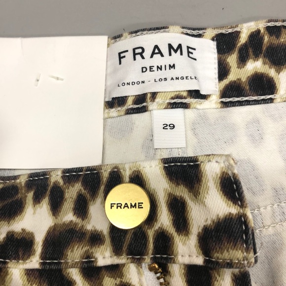 Frame Jeans Ali Leopard Print High Waist Skinny 29 - Picture 11 of 12